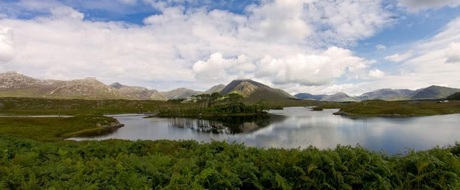 The Twelve Bens in Derryclare Lough, Connemara, Co. Galway, Ierland