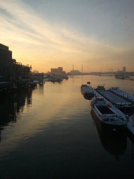 Winterlicht in de Rotterdamse haven