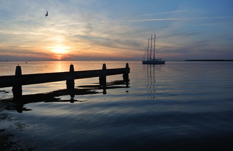 Zonsondergang op het Grevelingenmeer