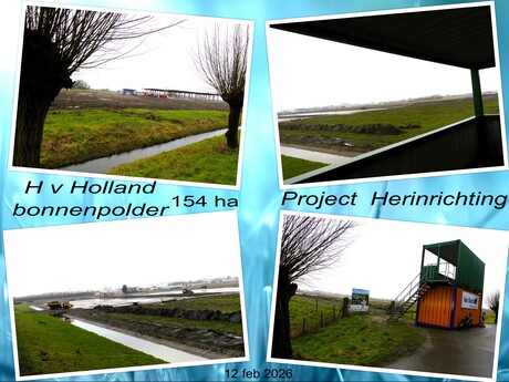 Collage Herinrichting Bonnenpolder 154 ha nabij Staalduinse bos 12 feb 2026