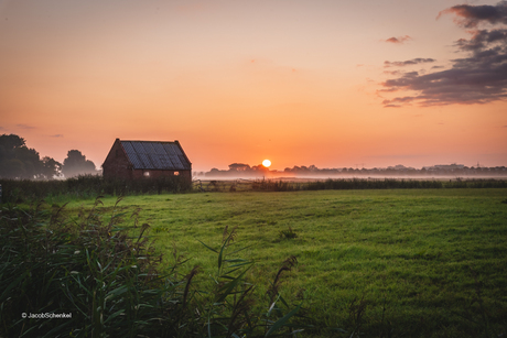 Zonsopgang gisterochtend 