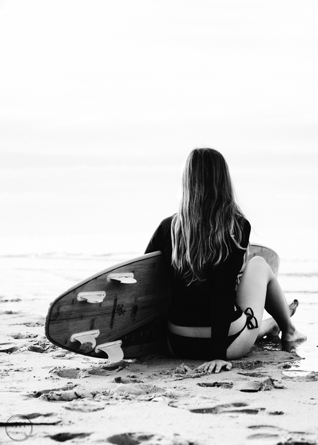 Surfing girl