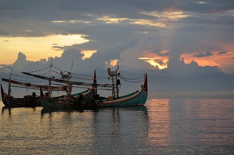 Zonsondergang op Bali.