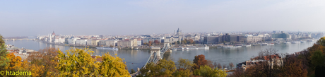 gezicht op de Donau in Boedapest