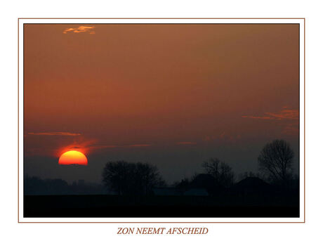 Zon neemt afscheid