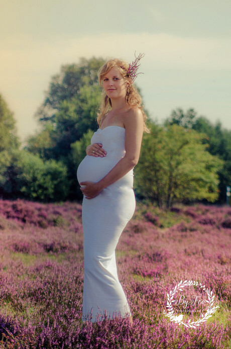 Zwangerschapshoot op de hei