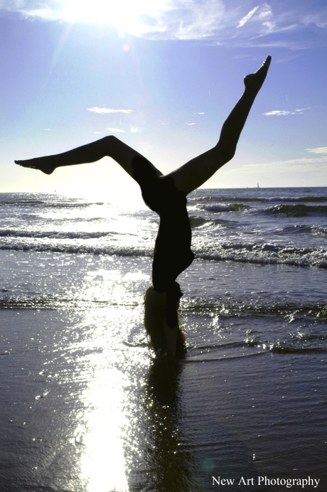 On the beach...