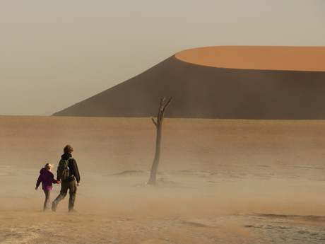 Wandelen in Sossusvlei Namibië