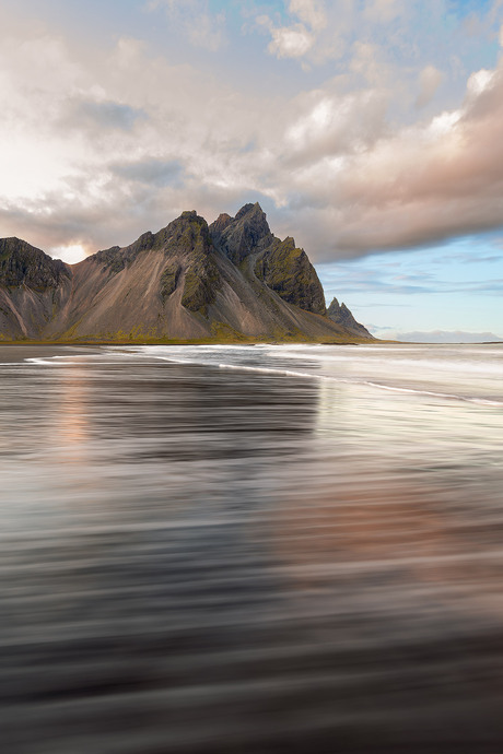 Zonsondergang bij de Vestrahorn