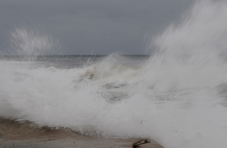 Storm op de kust