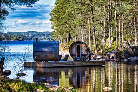 Sauna op het water