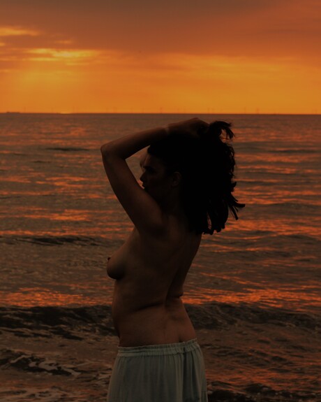 Zoi at sunset