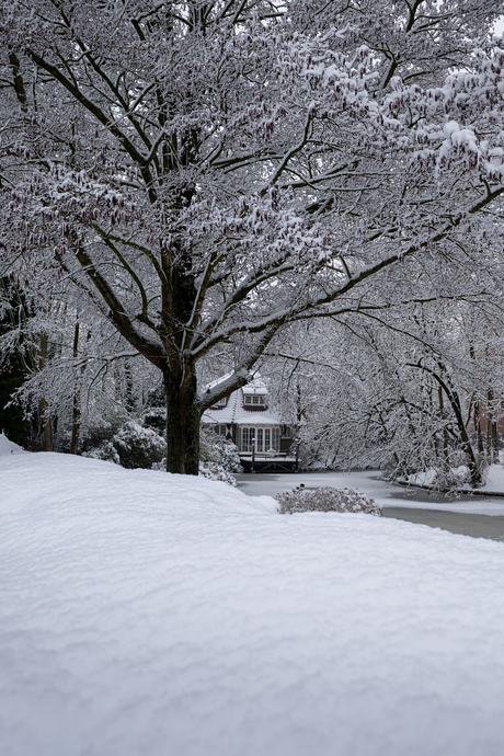 Winters huisje 