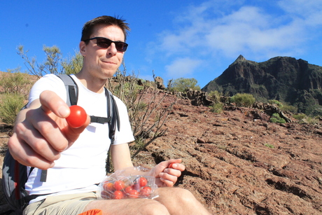 gezonde snack tijdens wandeling