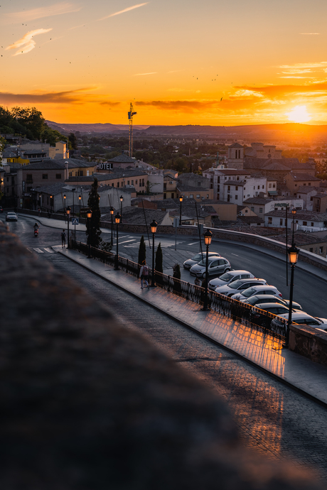 Zonsondergang in Toledo, Spanje