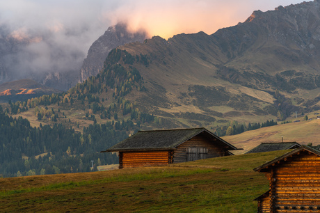 Sunrise at Alpe di Siusi
