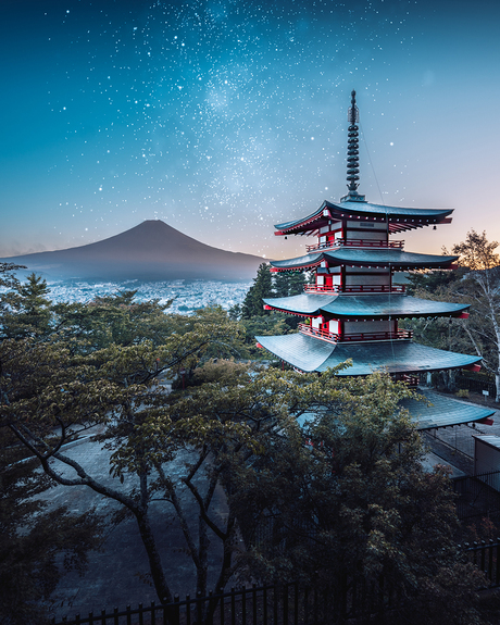 Chureito Pagoda bij Mount Fuji