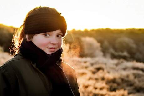 Portret in zonsondergang 