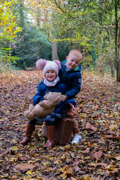 in het bos