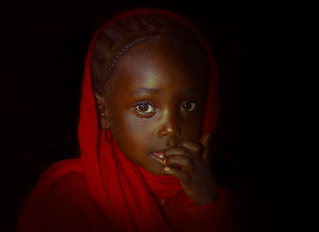 schoolmeisje uit Menagesha, Ethiopië