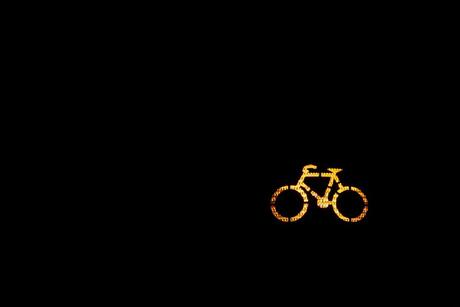 fiets in het donker