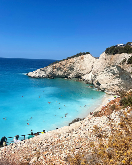 Uitzicht op Porto Katsiki strand