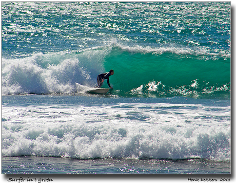 Surfer in't groen