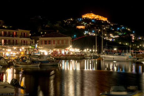 Molyvos - by night - op het eiland Lesbos