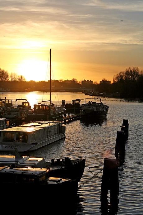 Zonsondergang Amsterdam