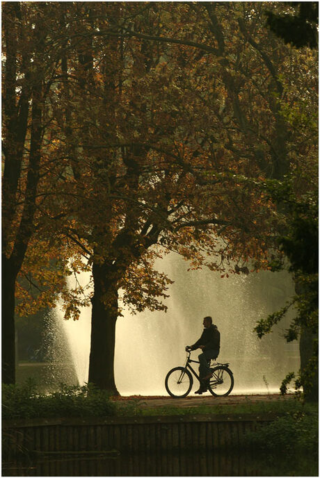 Fietsen door het Vondelpark...