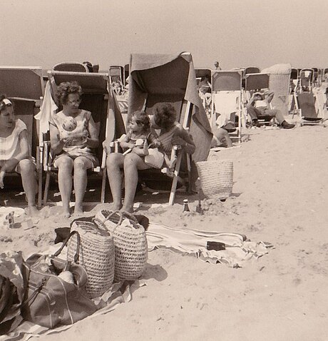 dagje strand in de jaren 60