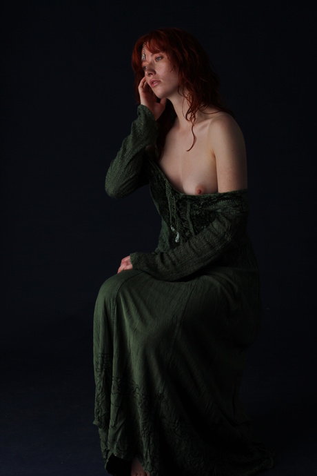 Regina with green dress