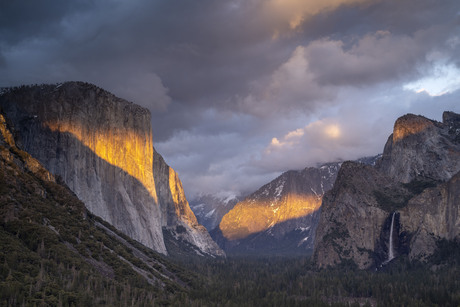 Zonsondergang in Yosemite
