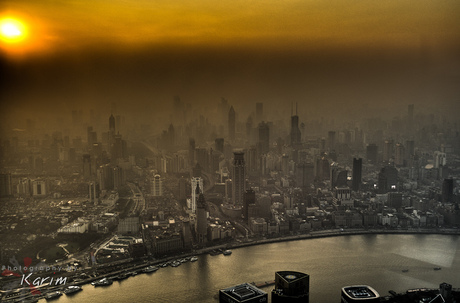 Shanghai - Cityscape in fog