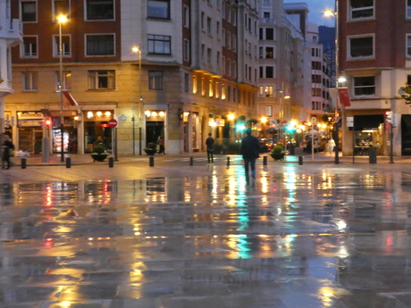 avond in Bilbao, Spanje