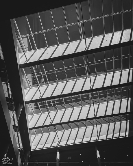 Licht dat door staal snijdt—architectuur die bijna voelt als een ademhaling.