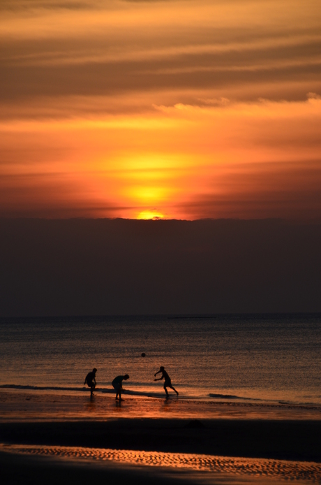 just playing on the beach