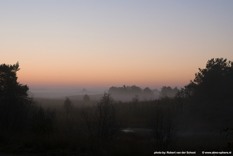 De zonsopkomst op de asseler hei