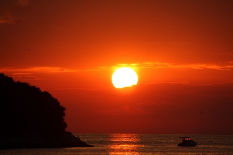 Zonsondergang in Kroatië