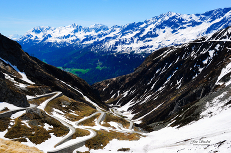 De Gotthard pas in Zwitserland