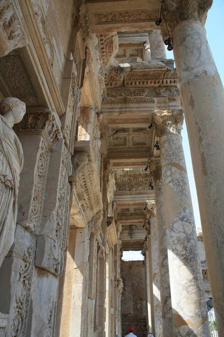 Detail van de bibliotheek Efeze