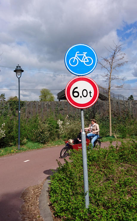 verboden voor zwaar beladen fietsen