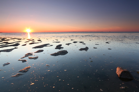 avond aan het wad