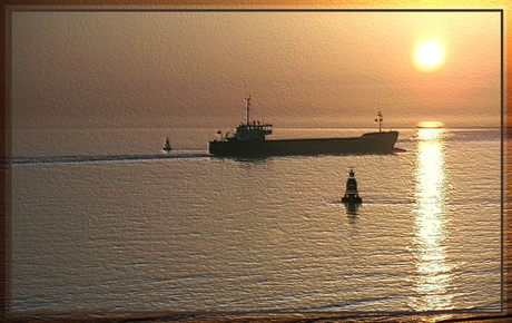 Zonsondergang in zeeland