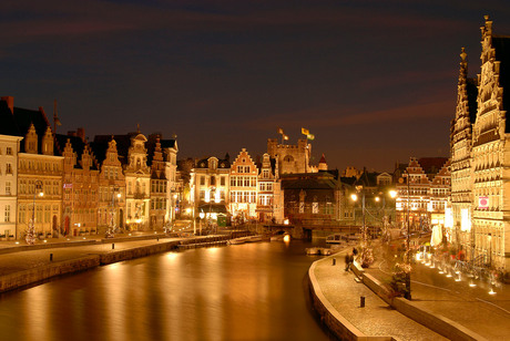De nacht in Gent