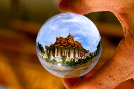 The Silver Pagoda, Phnom Penh – Cambodia. Crystal ball