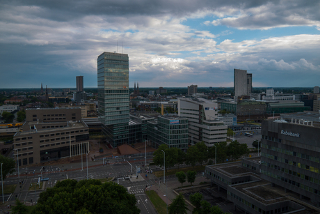 Eindhoven gezien vanuit attractie |Uranus op de kermis