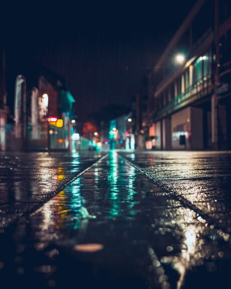 Wandering the streets in the rain