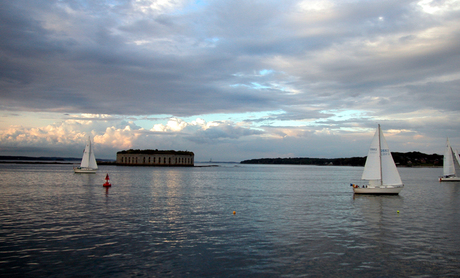 Sailing boats in Portland Maine