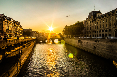 Sunset over Pont Neuf, Paris